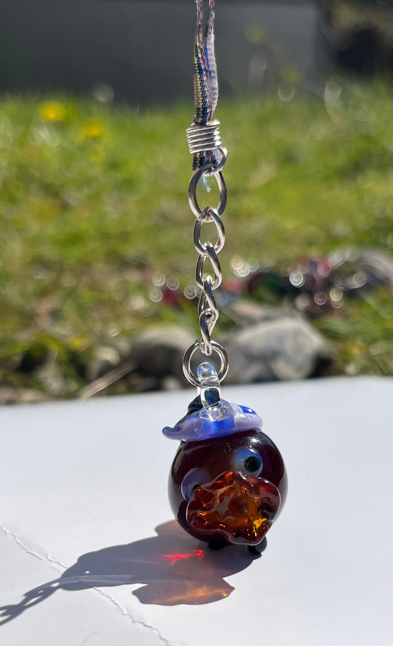 Haggis Blown Glass Charm