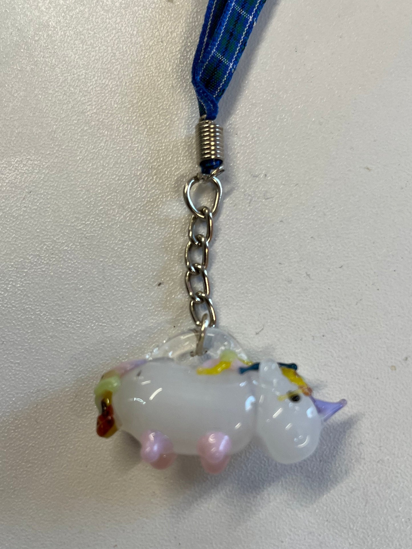 Unicorn  Blown Glass Charm
