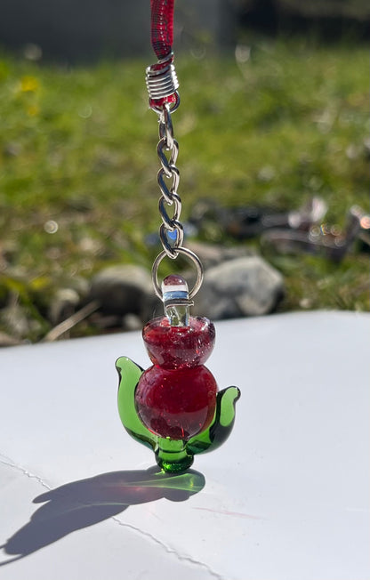 Scottish Thistle -Blown Glass Charm