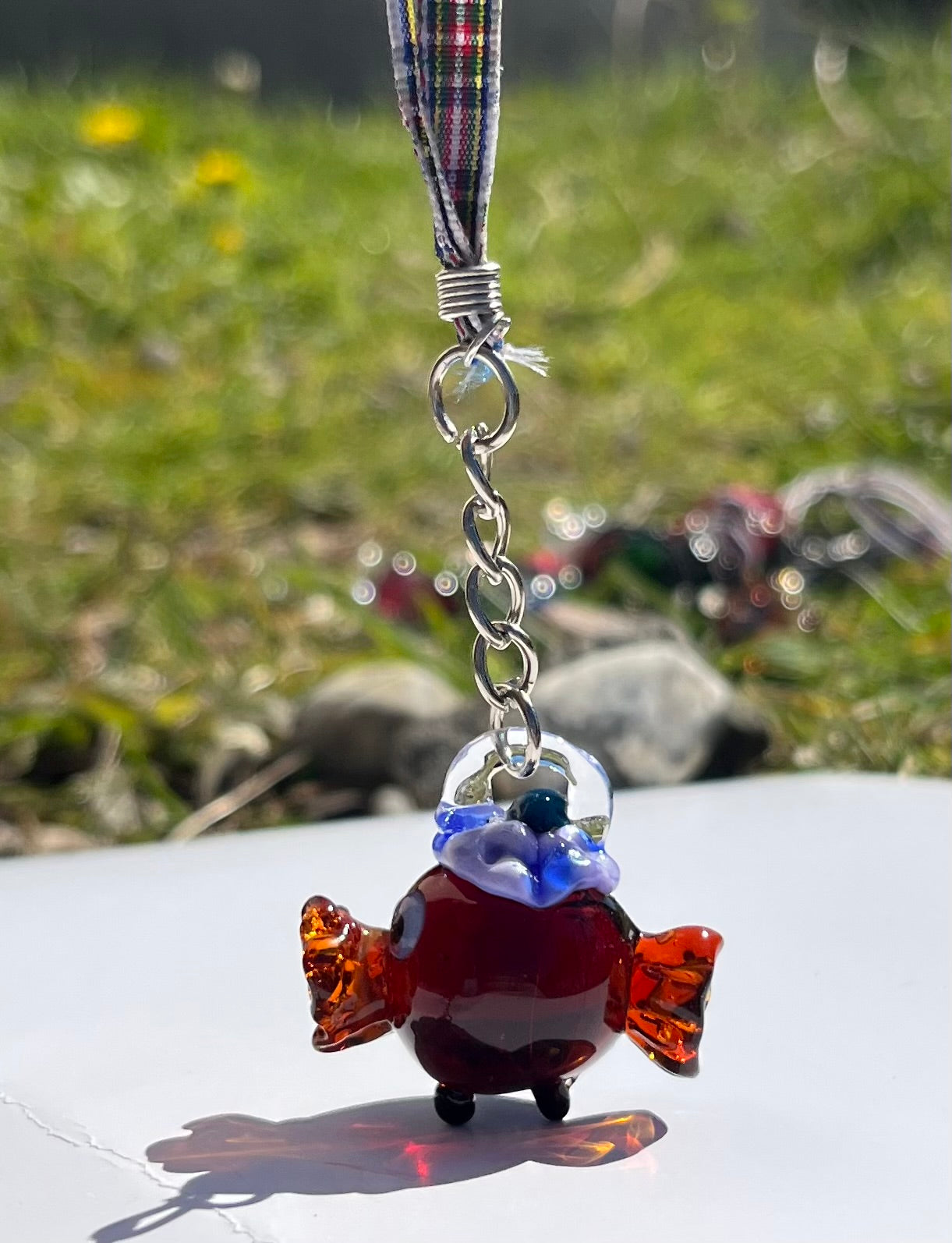 Haggis Blown Glass Charm
