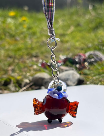 Haggis Blown Glass Charm