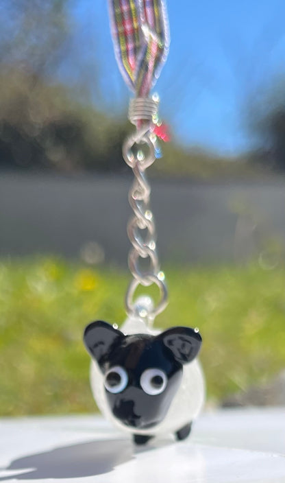 Sheep Charm - Hand blown
