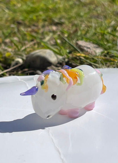 Unicorn Glass figure - hand blown