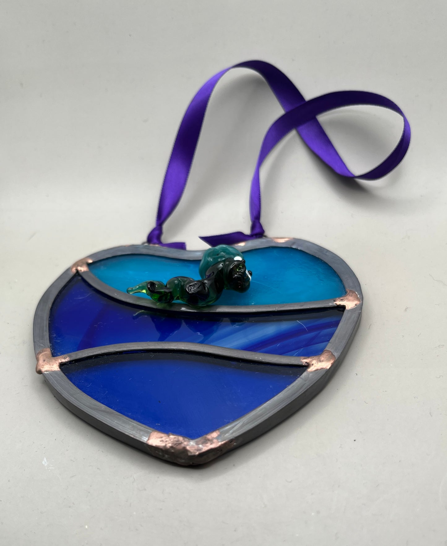 Loch Ness Monster (Nessie) glass heart
