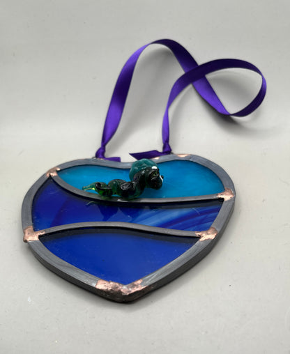 Loch Ness Monster (Nessie) glass heart