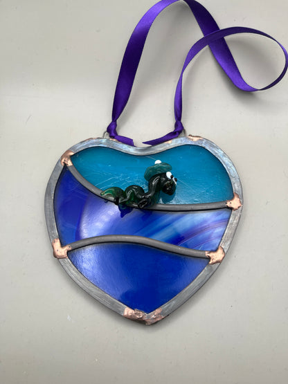 Loch Ness Monster (Nessie) glass heart