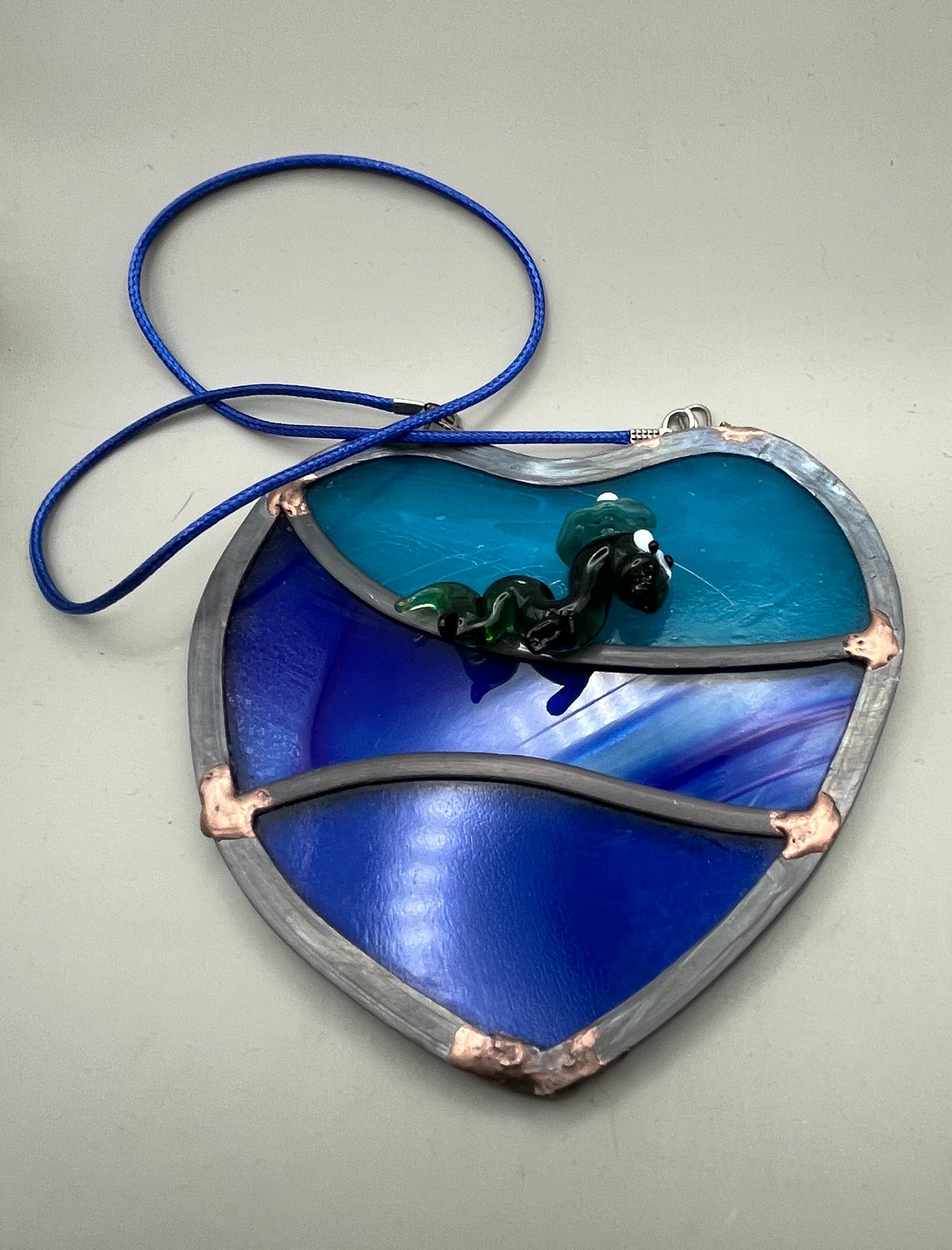Loch Ness Monster (Nessie) glass heart