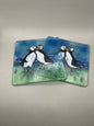 Puffin Cuddles Glass Coaster