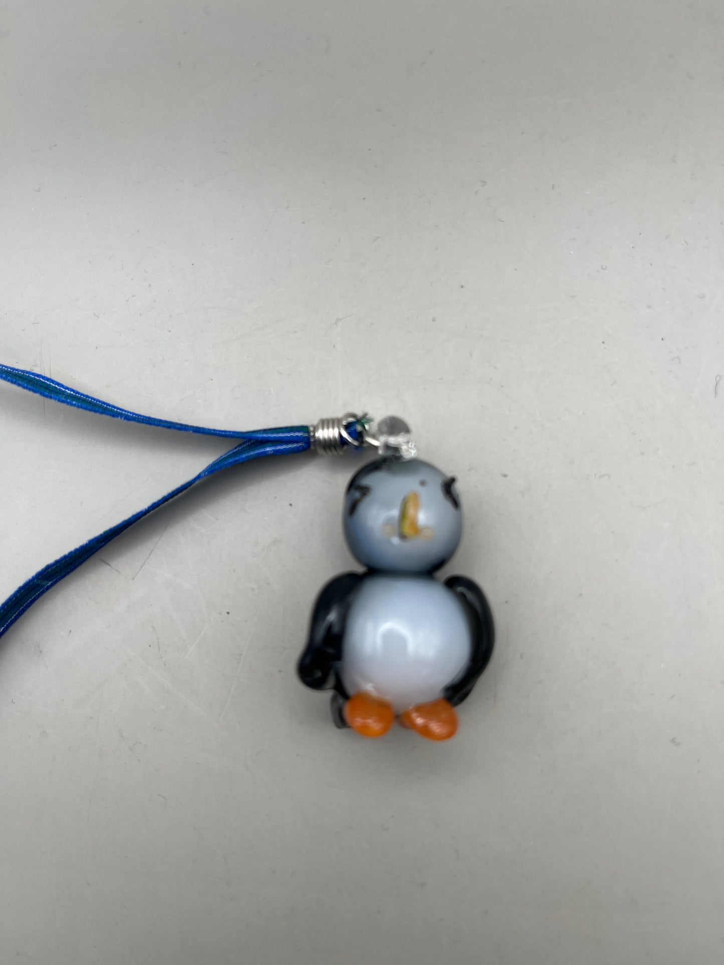 Puffin Blown Glass Charm