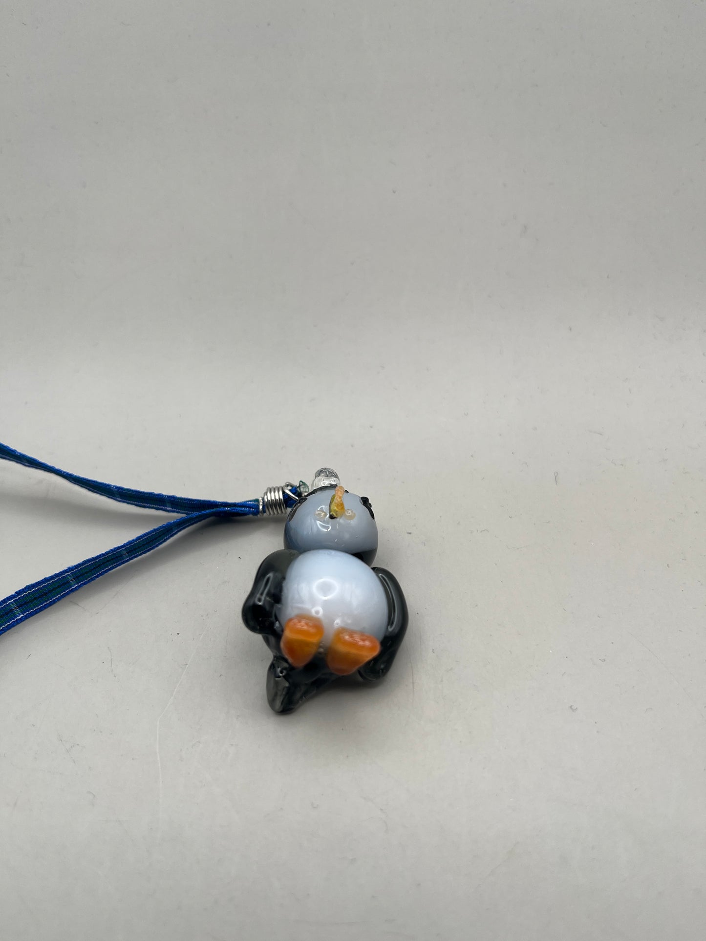 Puffin Blown Glass Charm