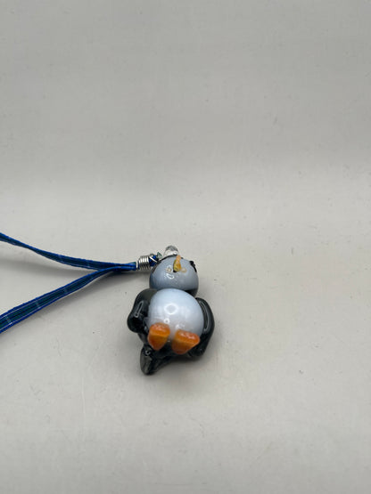 Puffin Blown Glass Charm