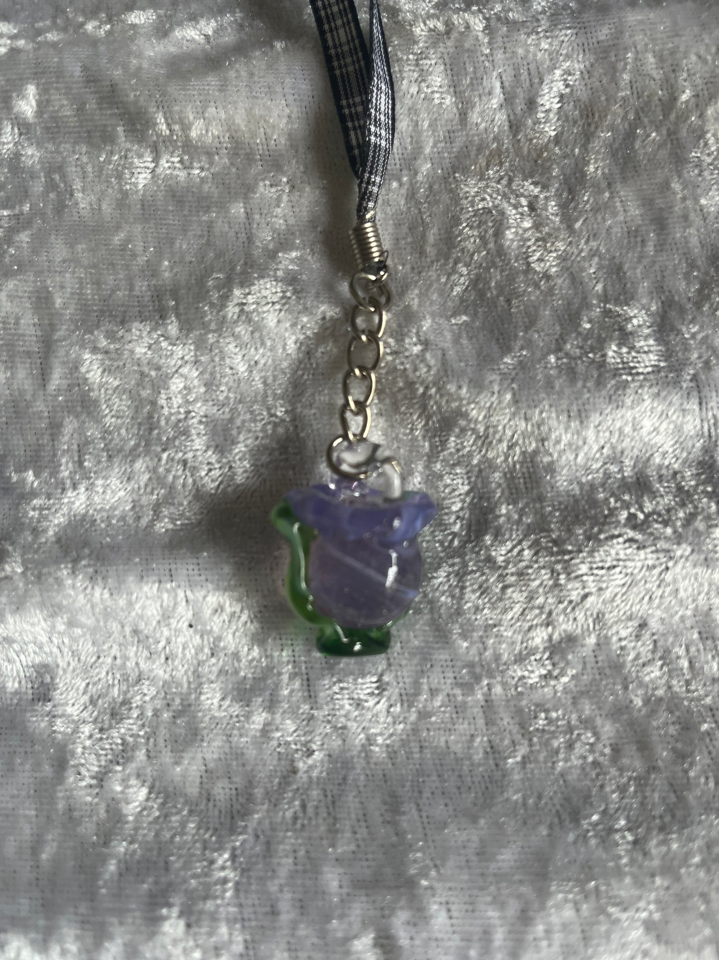 Scottish Thistle -Blown Glass Charm