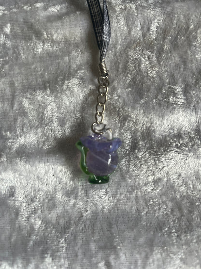 Scottish Thistle -Blown Glass Charm