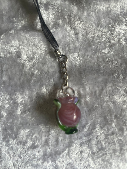Scottish Thistle -Blown Glass Charm