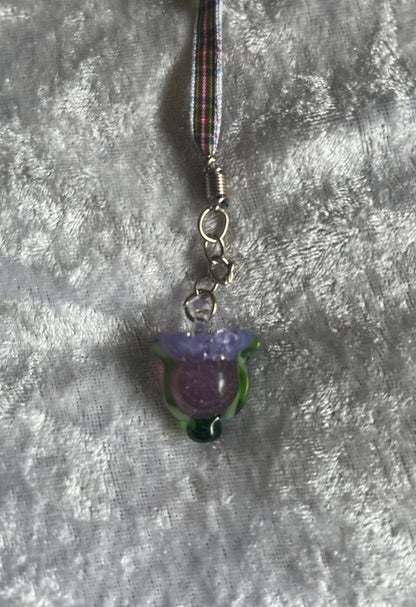 Scottish Thistle -Blown Glass Charm