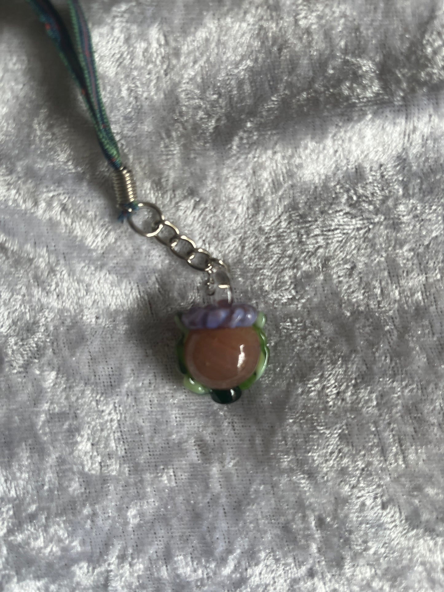 Scottish Thistle -Blown Glass Charm