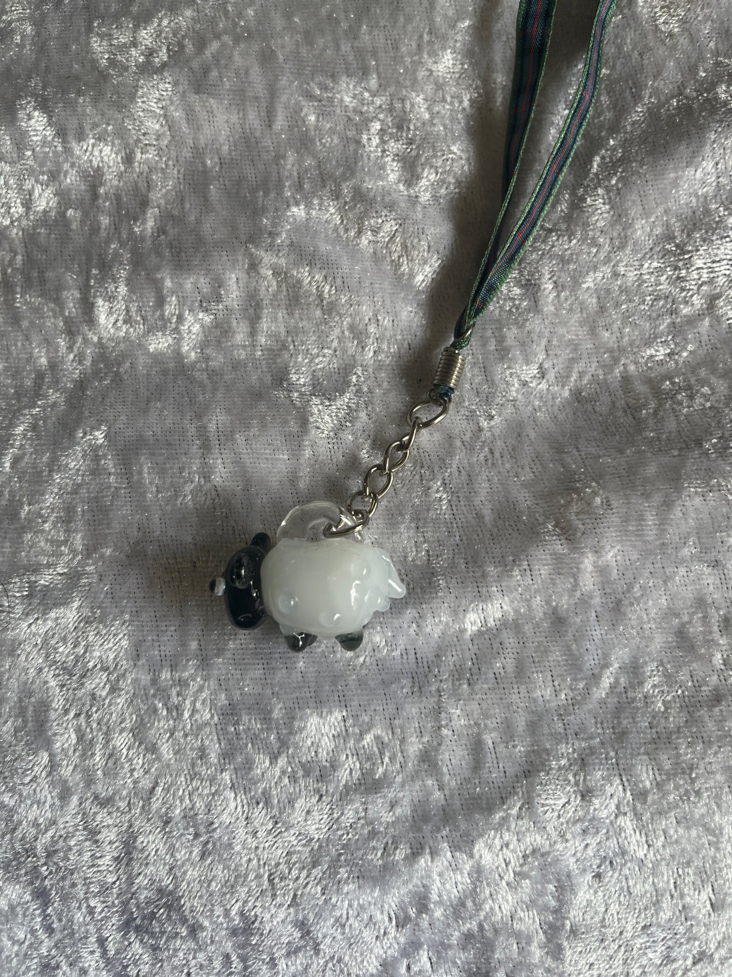 Sheep Charm - Hand blown