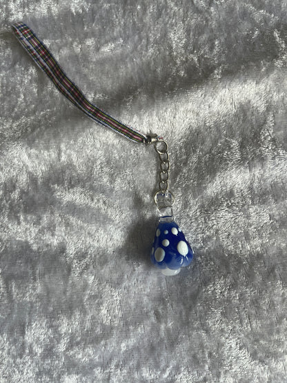 Mushroom  Blown Glass Charm