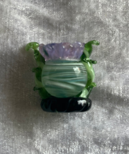 Scottish Thistle (marble) Hand Blown Figure