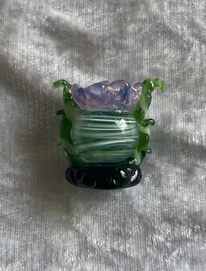 Scottish Thistle (marble) Hand Blown Figure