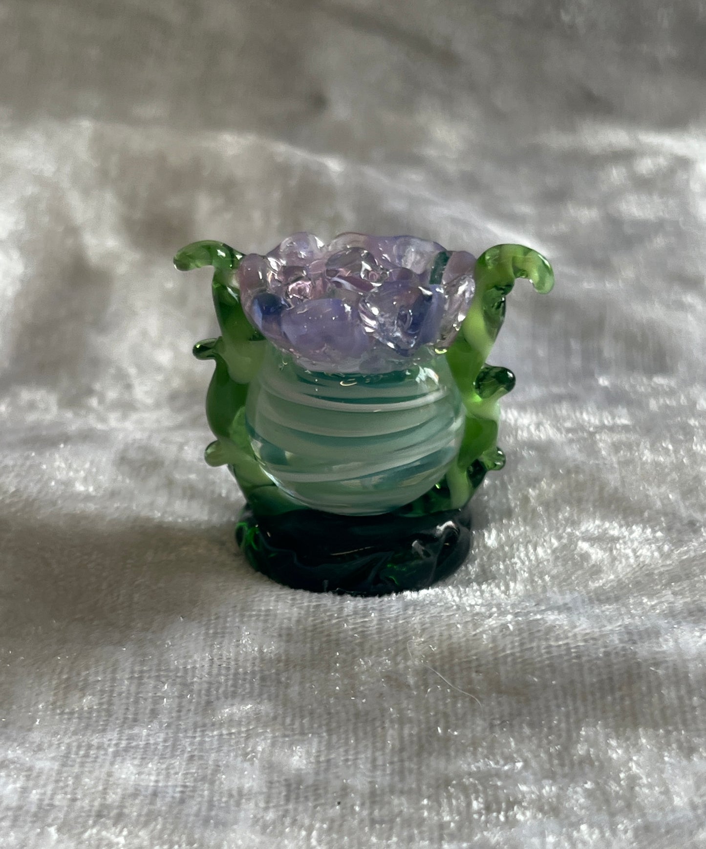 Scottish Thistle (marble) Hand Blown Figure