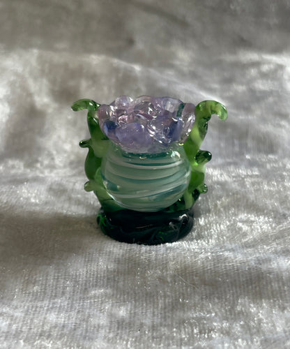 Scottish Thistle (marble) Hand Blown Figure
