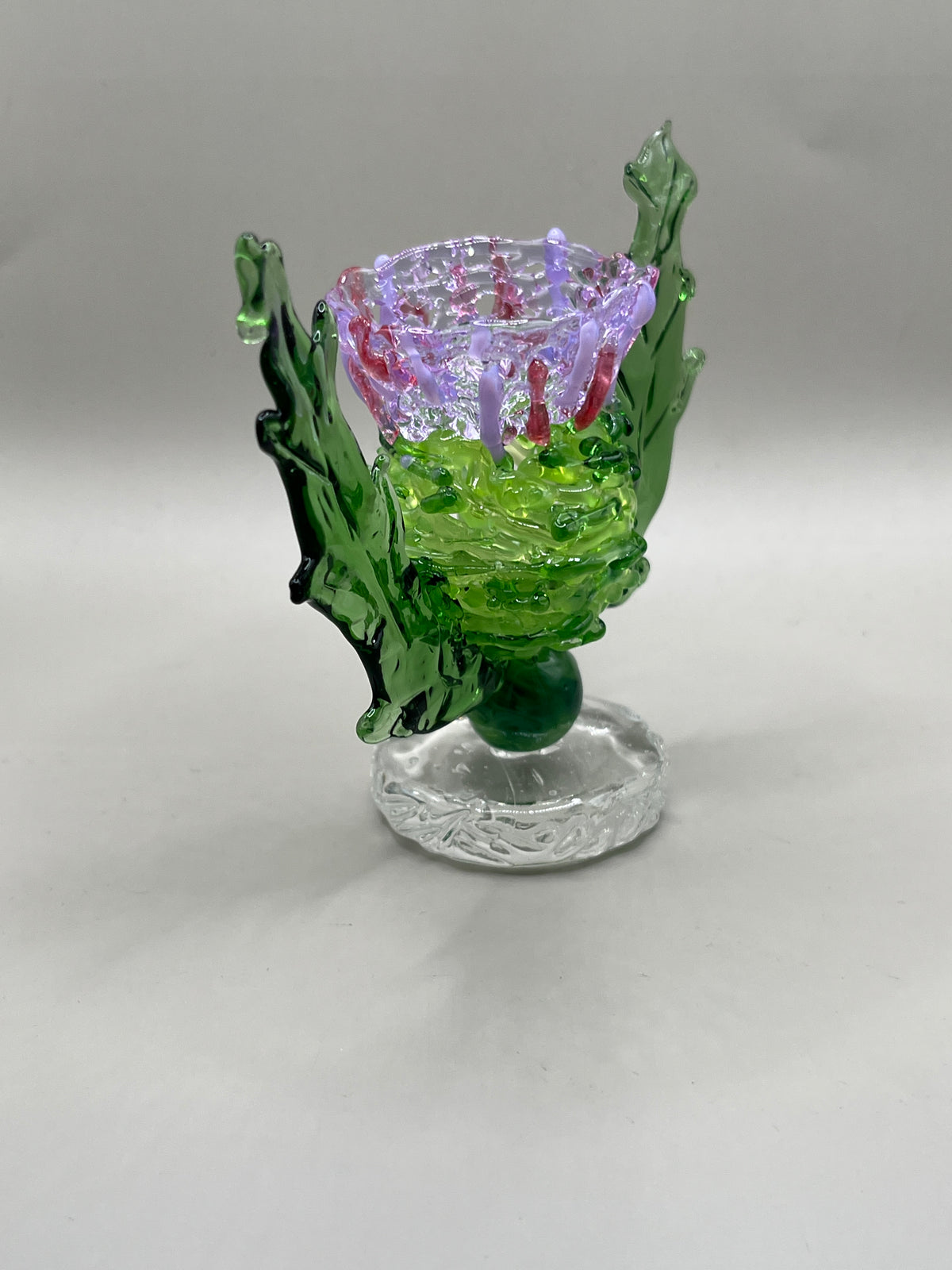 Scottish Thistle Hand Blown Figure