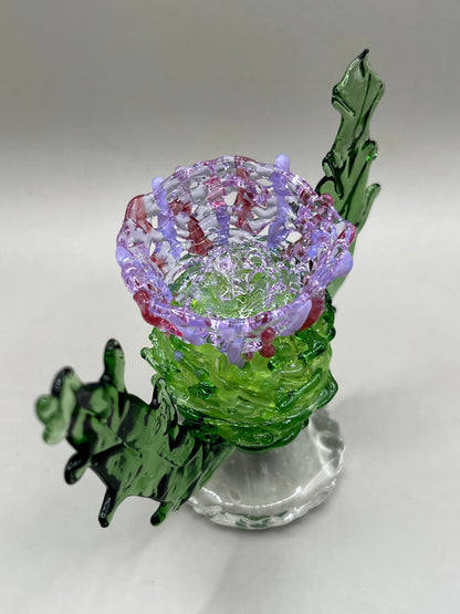 Scottish Thistle Hand Blown Figure