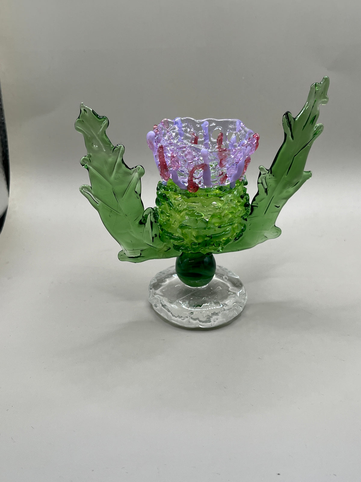 Scottish Thistle Hand Blown Figure