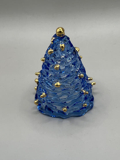 Blue Tree with 24k Gold