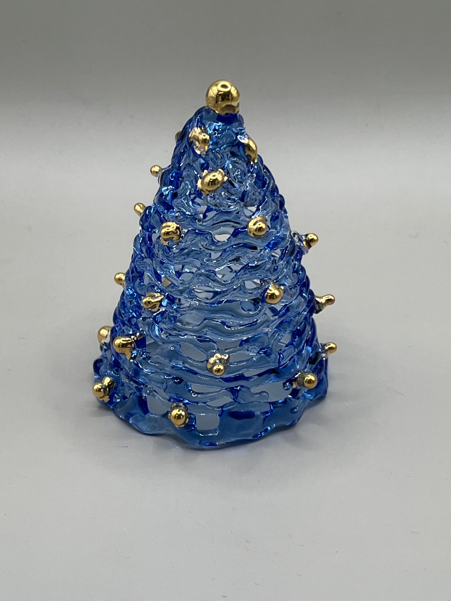 Blue Tree with 24k Gold