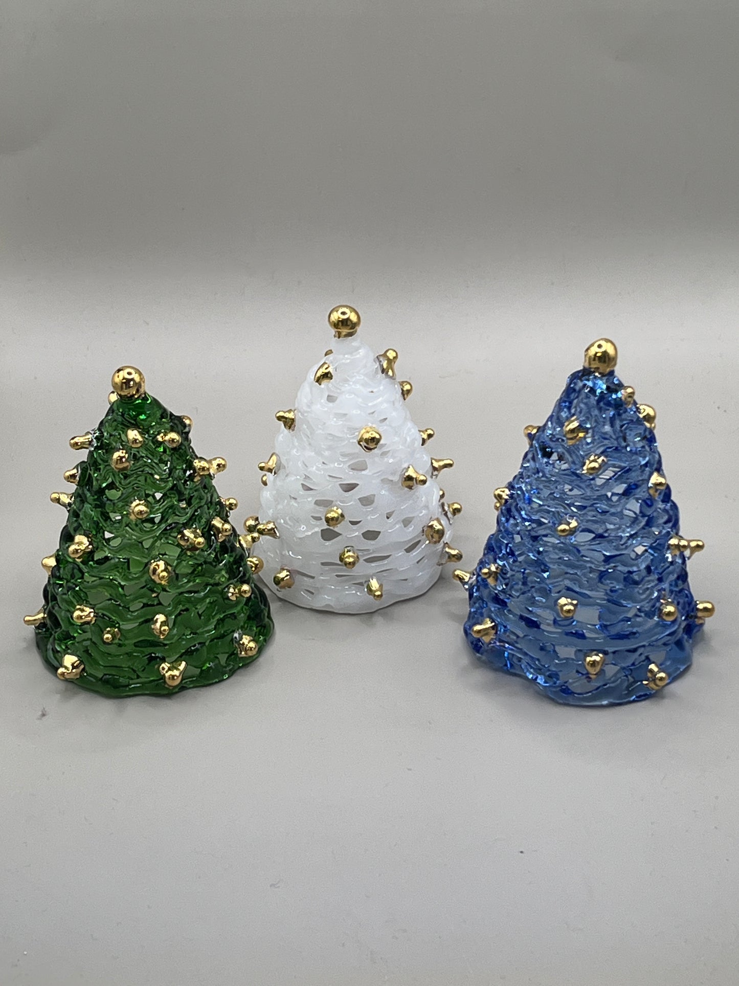 Blue Tree with 24k Gold