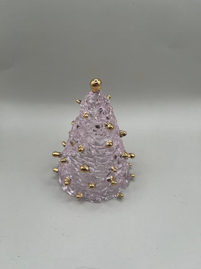 Pink Tree with 24k Gold