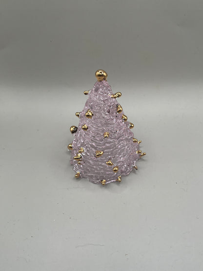 Pink Tree with 24k Gold