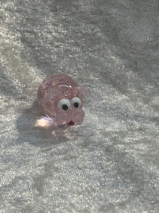 Pig Glass figure - hand blown